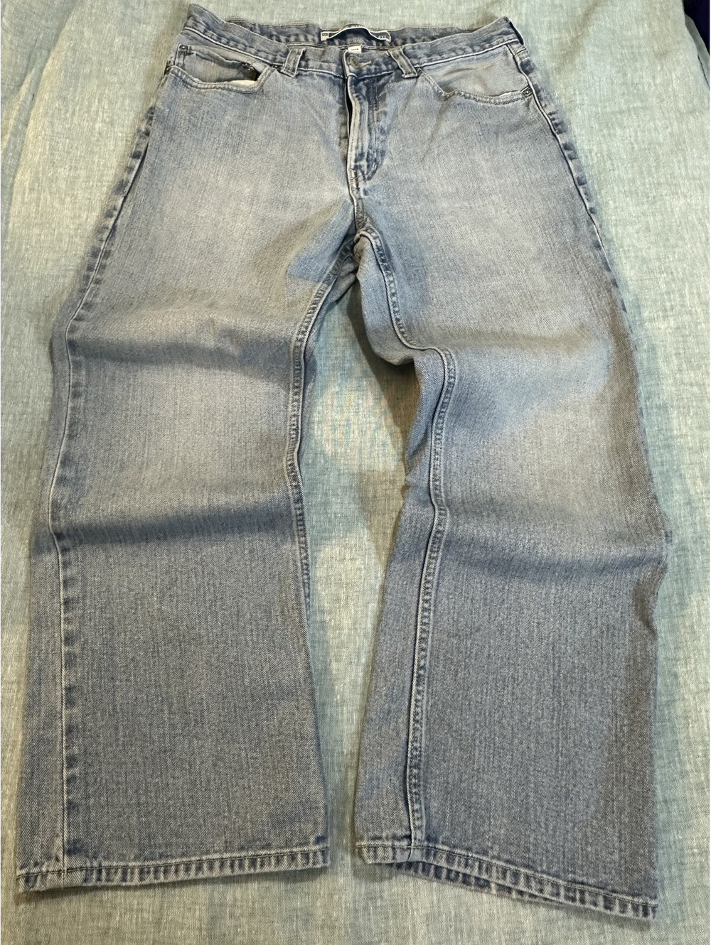 Y2K GAP Loose Straight Fit Jeans Men's Sz 34 X 30 Light Wash Denim Baggy Retro